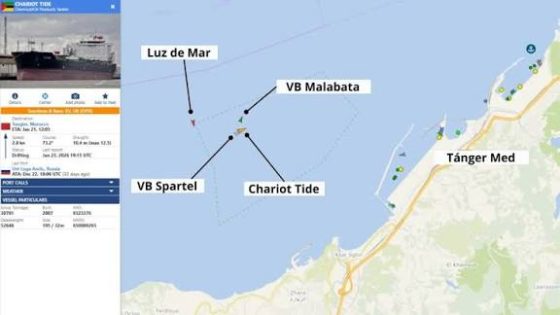 مضيق جبل طارق أمام اختبار جديد: ناقلة “الأسطول الشبح” وخطر القنبلة البيئية